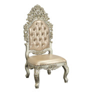 DN 01208 Lavish Classic PU & Antique Gold Finish Dining Set Sorina Collection By Acme Furniture