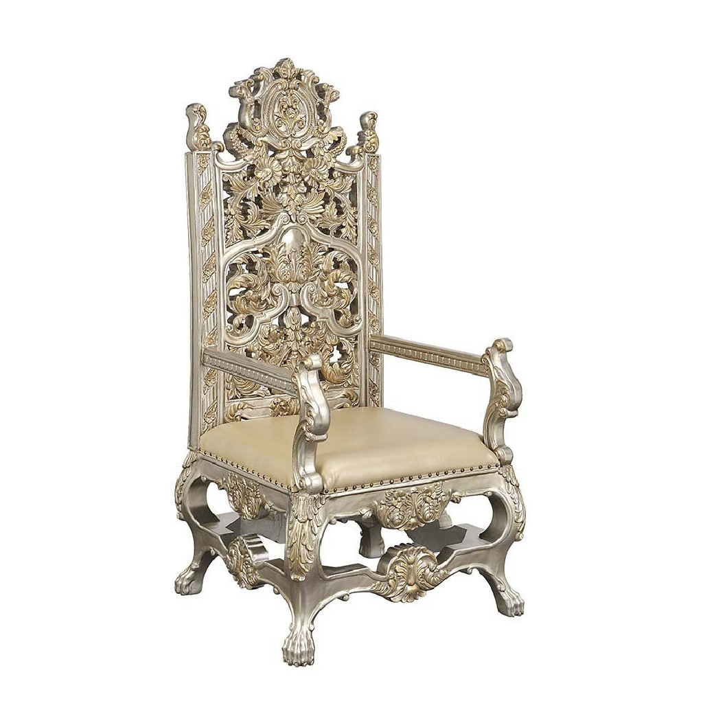 DN 01197 PU Champagne & Gold Finish Dining Room Victorian Style Danae Collection By Acme Furniture