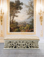 BD 01241Lavish Classic EK PU & Antique Gold Finish Sorina Collection By Acme Furniture