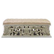 BD 01246 Lavish Classic PU & Antique Gold Finish Bench Sorina Collection By Acme Furniture