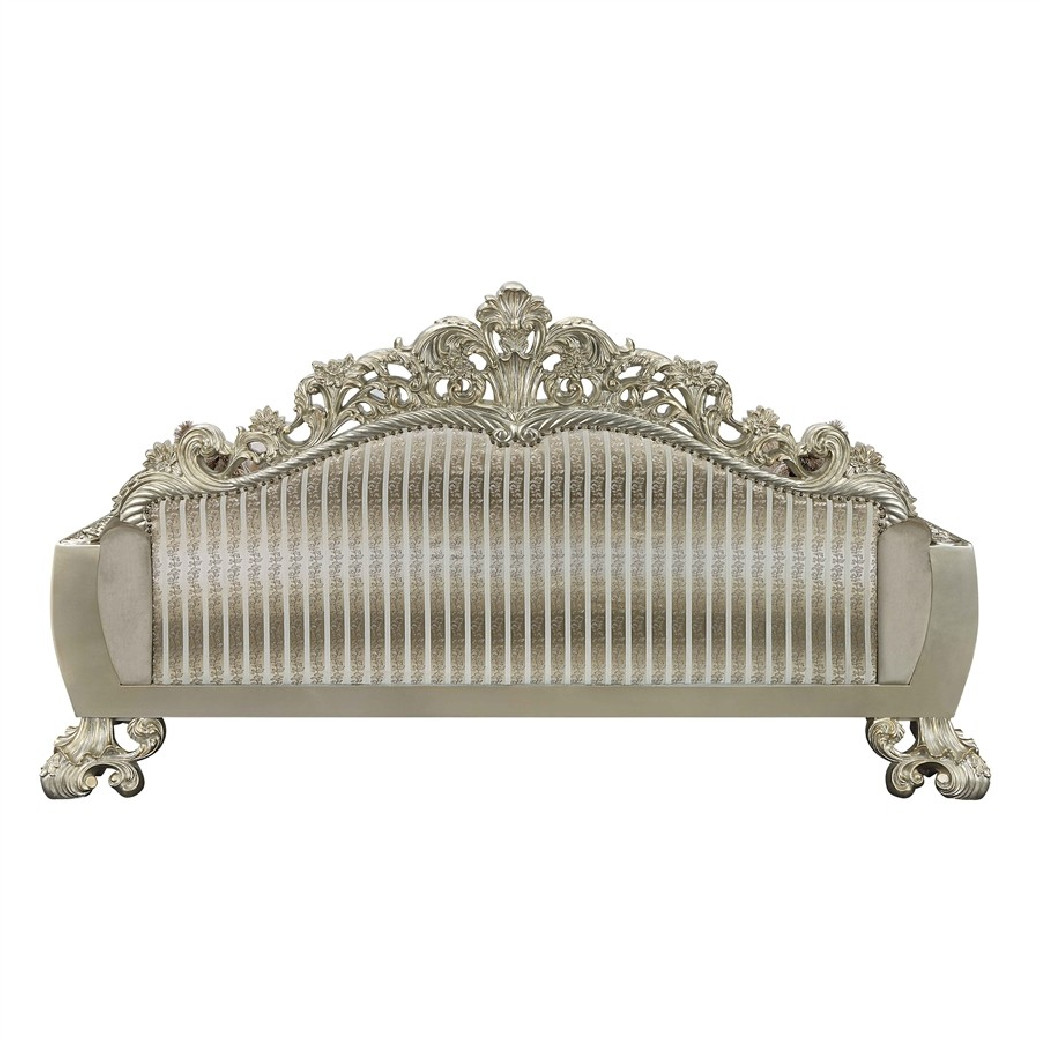 LV 01205 Lavish Classic Fabric & Antique Gold Finish Living Room Victorian Style Sorina Collection By Acme Furniture