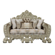 LV 01205 Lavish Classic Fabric & Antique Gold Finish Living Room Victorian Style Sorina Collection By Acme Furniture