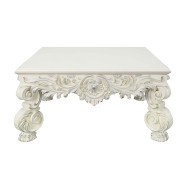 LV01217 Antique White Finish Coffee Table Adara Collection By Acme Furniture