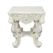 LV01217 Antique White Finish Coffee Table Adara Collection By Acme Furniture