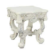 LV01217 Antique White Finish Coffee Table Adara Collection By Acme Furniture
