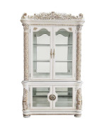 DN01346 Vendome Antique Pearl Collection Double Pedestal Dining Table By Acme Furniture