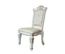 DN01222 5 PC Pedestal Dining Round Table Antique Pearl Vendome II Collection
