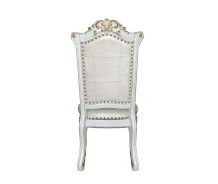 DN01222 5 PC Pedestal Dining Round Table Antique Pearl Vendome II Collection