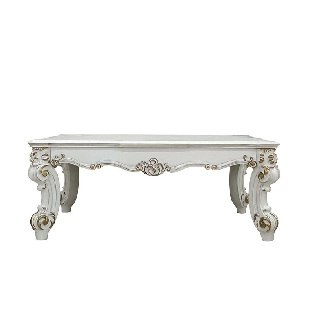 LV01332 Antique Pearl Finish Coffee Table Vendome II Collection By Acme Furniture