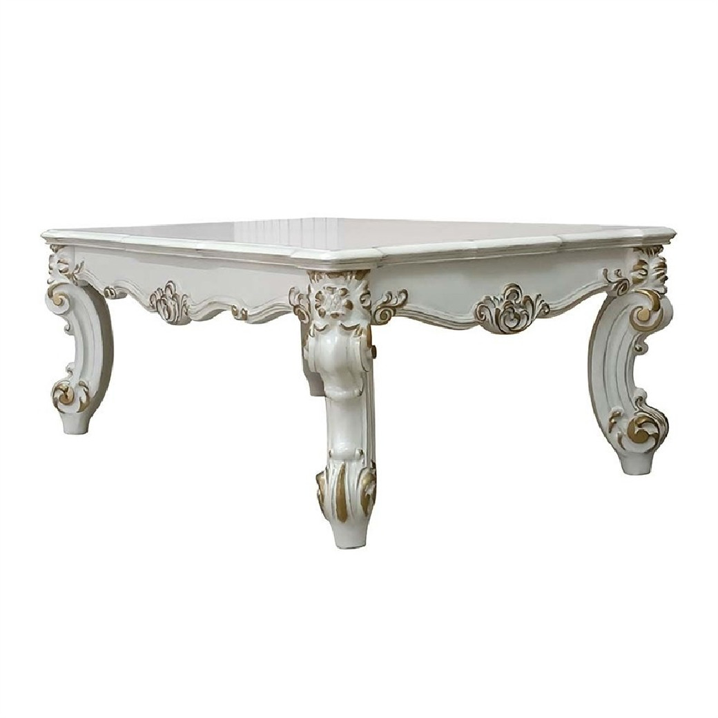 LV01332 Antique Pearl Finish Coffee Table Vendome II Collection By Acme Furniture