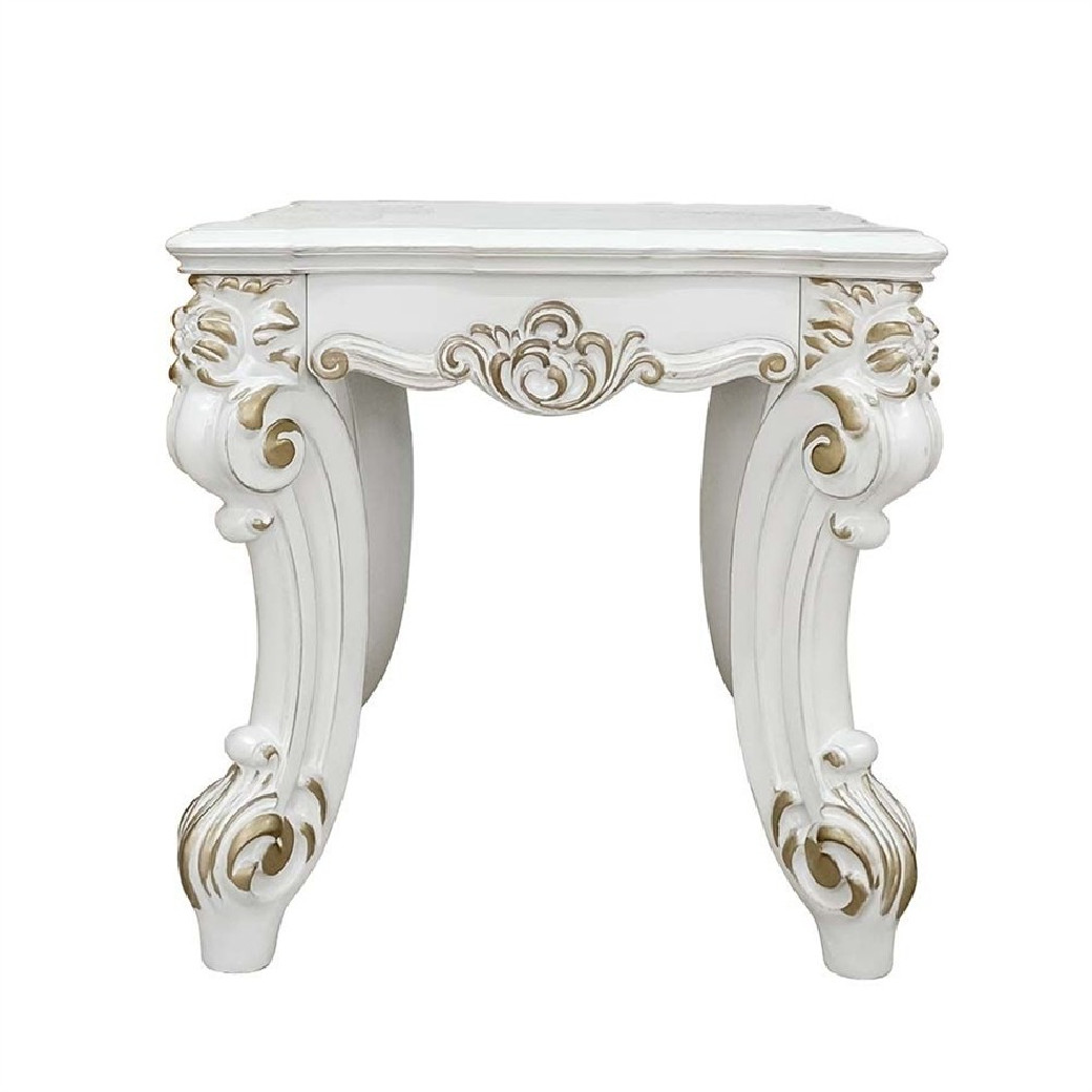 LV01332 Antique Pearl Finish Coffee Table Vendome II Collection By Acme Furniture
