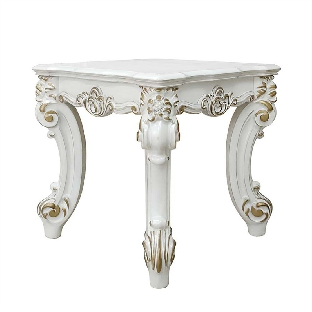 LV01332 Antique Pearl Finish Coffee Table Vendome II Collection By Acme Furniture