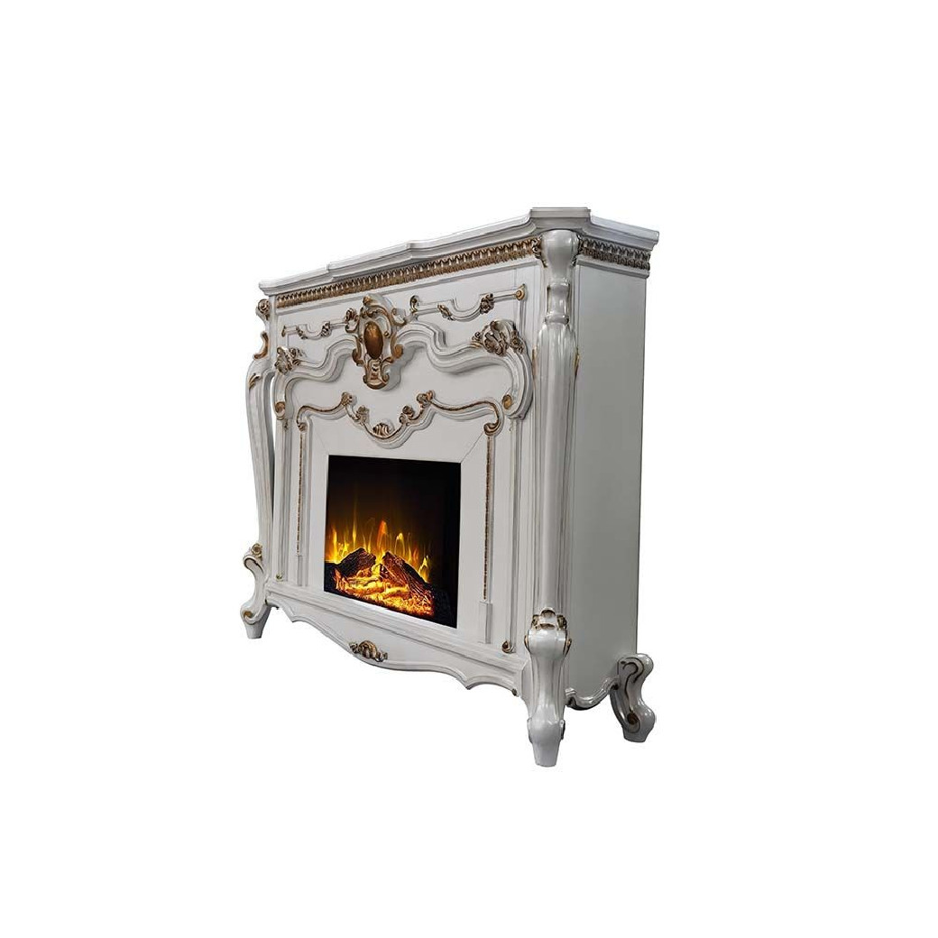 AC01345 Antique Pearl Finish Fireplace Picardy Collection by Acme Furniture