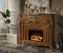 AC01344 Honey Oak Finish Fireplace Picardy Collection By Acme Furniture