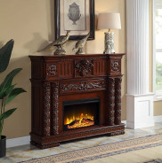 AC01312 Cherry Oak Finish Fireplace Vendome Collection by Acme Furniture