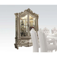DN01388 Pedestal Dining Table Bone white Finish Versailles Collection By Acme Furniture