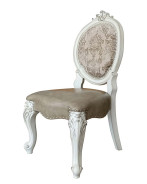 DN01388 Pedestal Dining Table Bone white Finish Versailles Collection By Acme Furniture