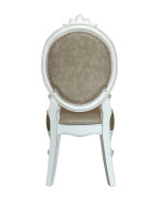 DN01388 Pedestal Dining Table Bone white Finish Versailles Collection By Acme Furniture