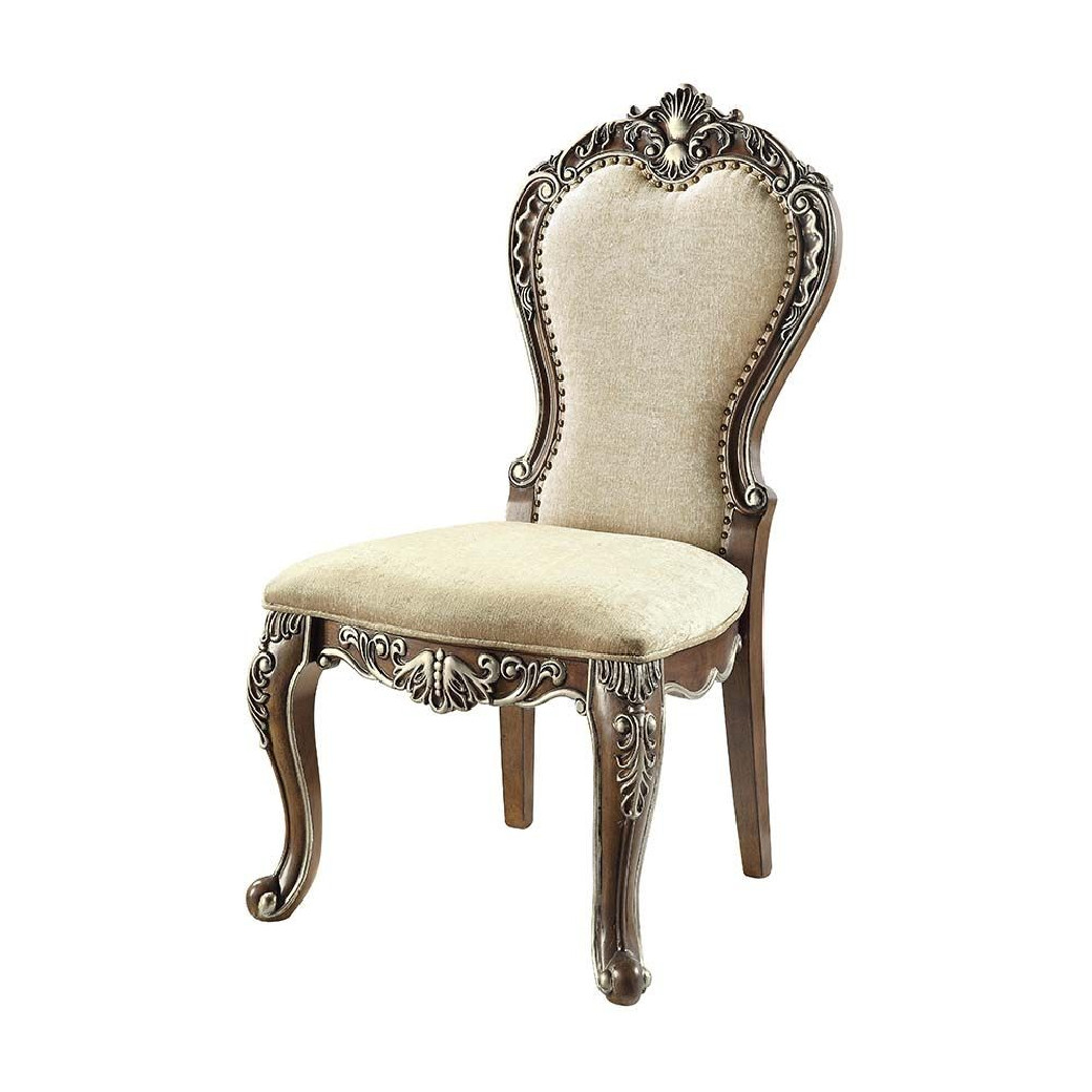 DN01357 7PC Antique Oak Finish Dining w/double Pedestal Table Latisha Collection By Acme Furniture