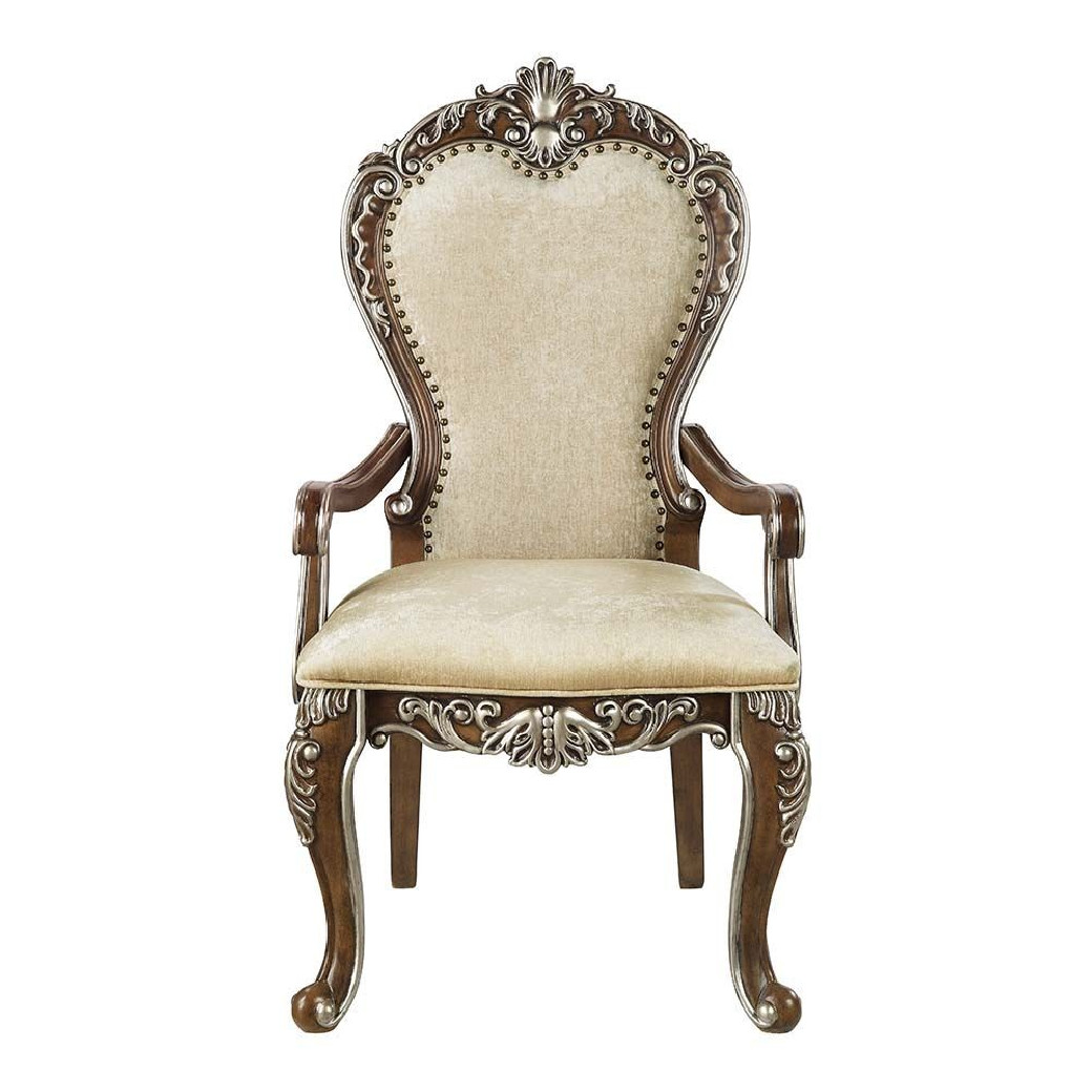 DN01357 7PC Antique Oak Finish Dining w/double Pedestal Table Latisha Collection By Acme Furniture