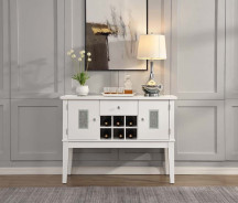 DN00814 Gray Velvet & High Gloss White Finish Elizaveta Dining set  by Acme Furniture