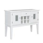 DN00814 Gray Velvet & High Gloss White Finish Elizaveta Dining set  by Acme Furniture