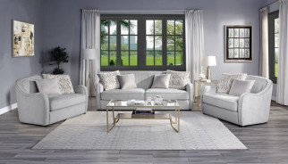 LV00578 Beige Linen Living Room Mahler Collection By Acme Furniture