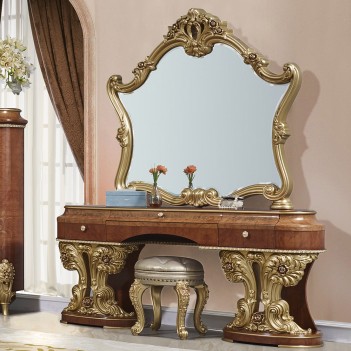 HD 9090 Homey Design Vanity Dresser & Mirror Victorian Style