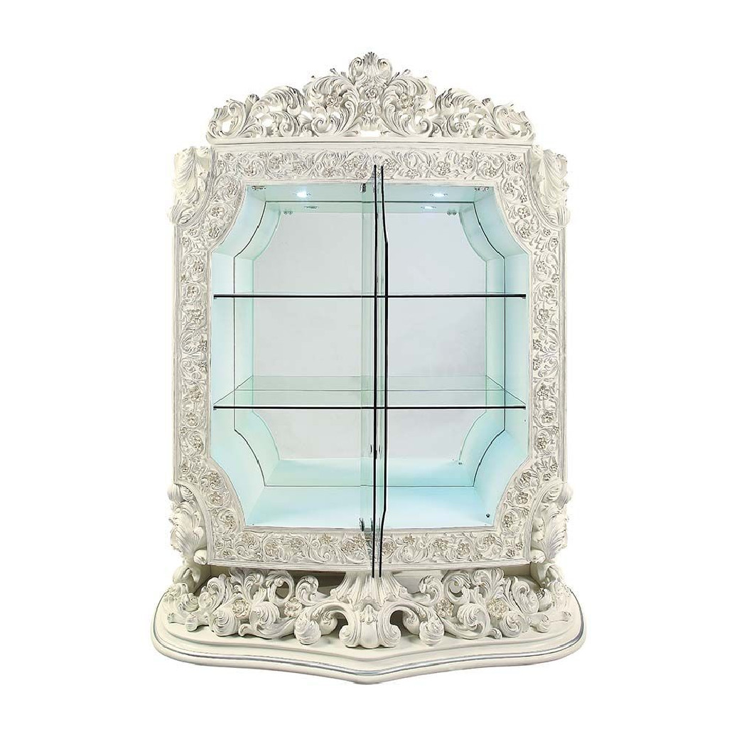 DN01232 Antique White Wash Finish  Curio Adara Collection By Acme Furniture