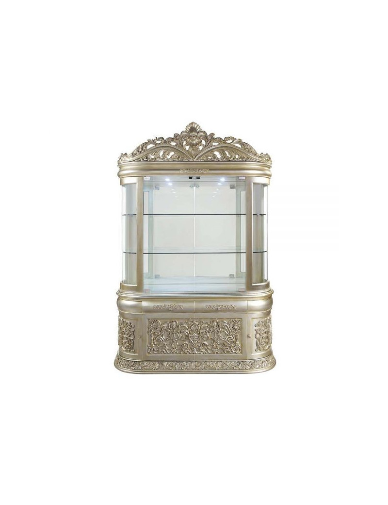 DN 01211 Lavish Classic  Antique Silver & Gold Finish Curio Sorina Collection By Acme Furniture