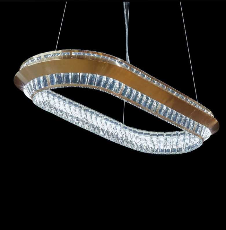 LT-CH817 Michael Amini Lighting - Base Camp Oval LED Chandelier