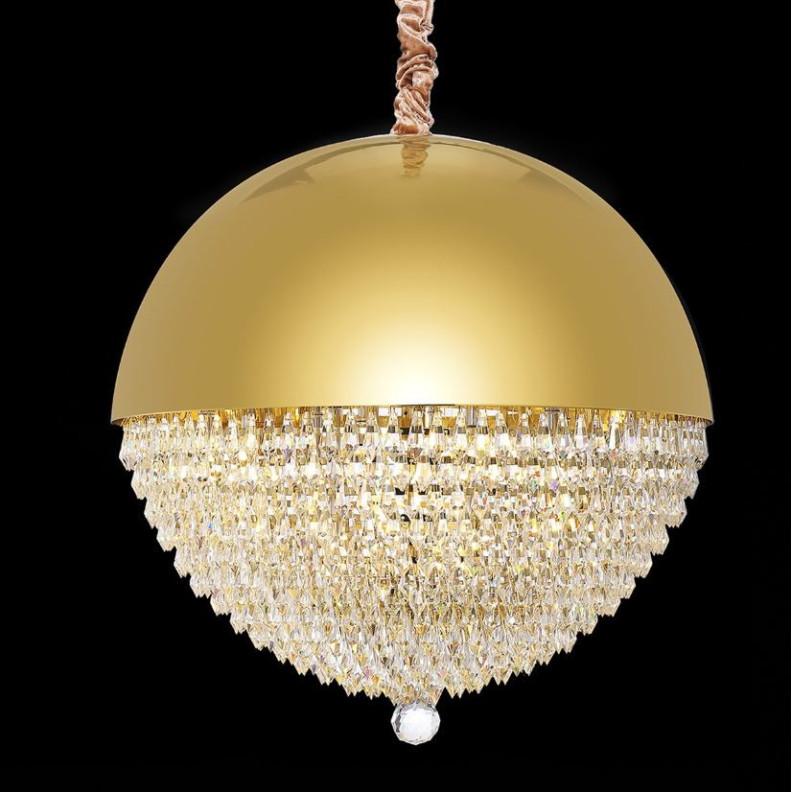 LT-CH985G-12CLR Michael Amini Lighting - Eclipse LED Light Chandelier W/Gold Dome