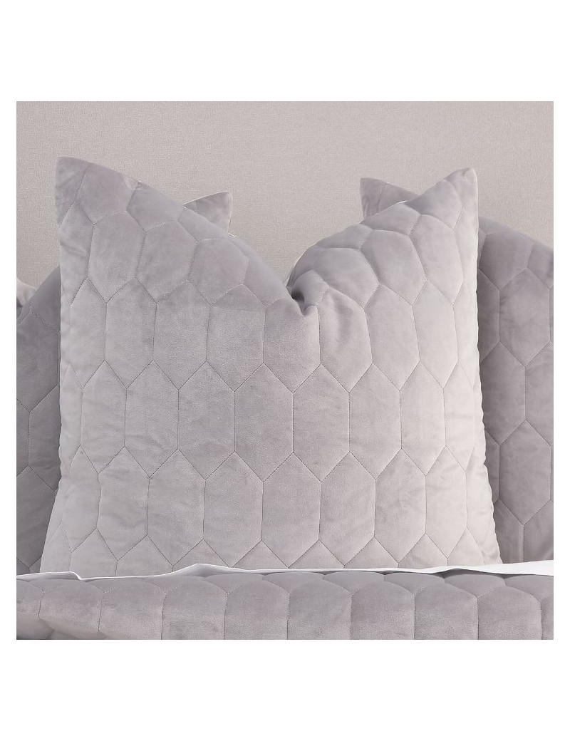 Affluent 3pc Queen Quilt Set Dove By Michael Amini  BCS-QQT3-AFLUNT-DOV