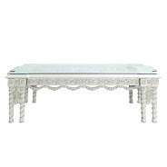 DN 00678 Lavish Classic Antique White Wash Finish Dining Room Vanaheim Collection By Acme Furniture