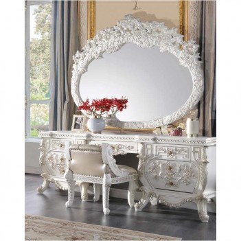 BD00674 Lavish Classic Acme Furniture Vanaheim Vanity Desk & Mirror
