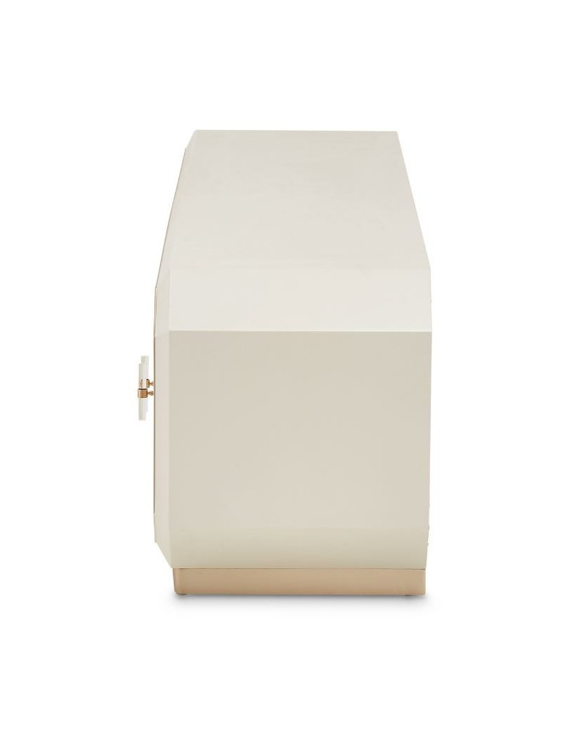 Media Cabinet Medium Champagne Rachelle Collection By Michael Amini