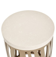 Round Chair Side Table W/Metal Base Chardonnay La Rachelle Collection.9034226-822