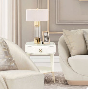 Octagonal End Table W/Drawer La Rachelle Collection By Michael Amini.9034202-136