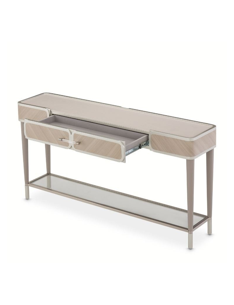 Console Table Silver Mist Lanterna Collection By Michael Amini