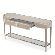 Console Table Silver Mist Lanterna Collection By Michael Amini