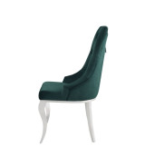 70140 7PC Dining Set Contemporary Style Metal Base Green Upholstery by Acme Furniture