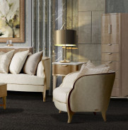 Chair and Half Chardonnay Malibu Crest By Michael Amini. 9007838-CLDWH-822