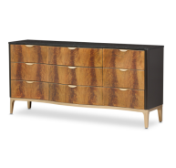 Storage Console Malibu Crest Crotch Mahogany Collection By Michael Amini.9007050-411