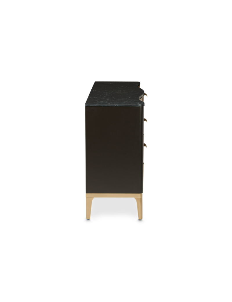 Storage Console Malibu Crest Crotch Mahogany Collection By Michael Amini.9007050-411
