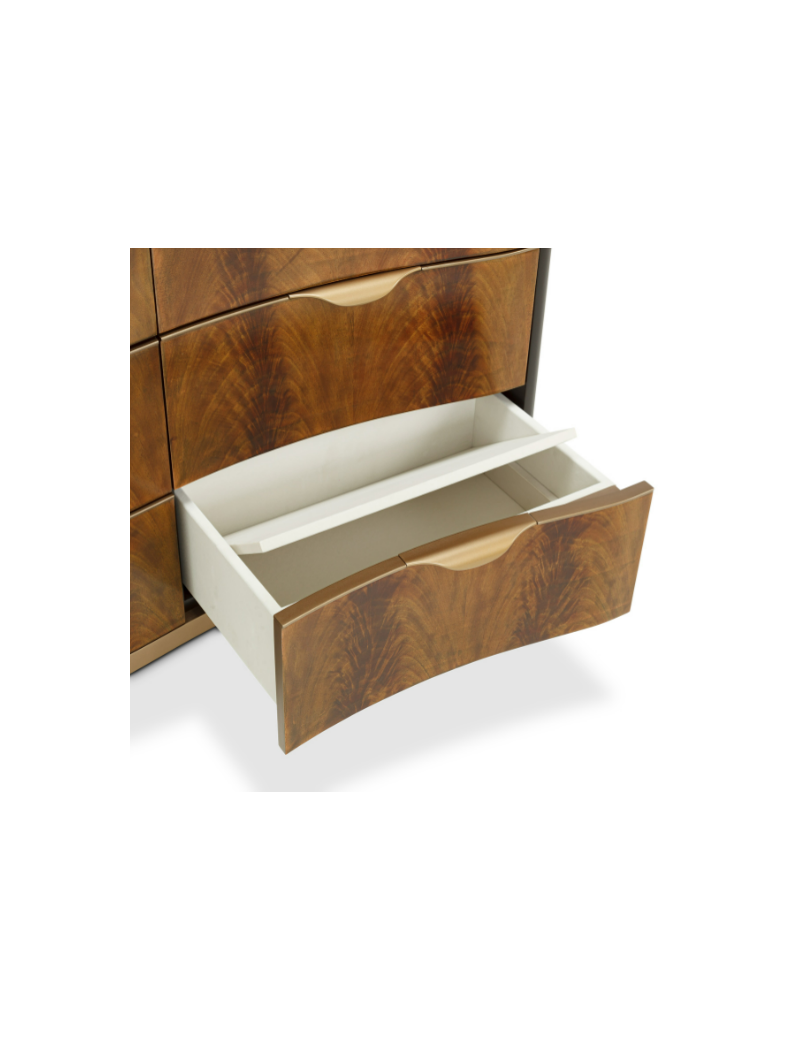 Storage Console Malibu Crest Crotch Mahogany Collection By Michael Amini.9007050-411