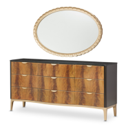 Storage Console Malibu Crest Crotch Mahogany Collection By Michael Amini.9007050-411