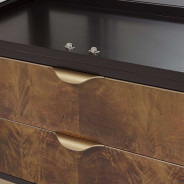 Display Cabinet (2 Pc) Malibu Crest Crotch Mahogany Collection By Michael Amini