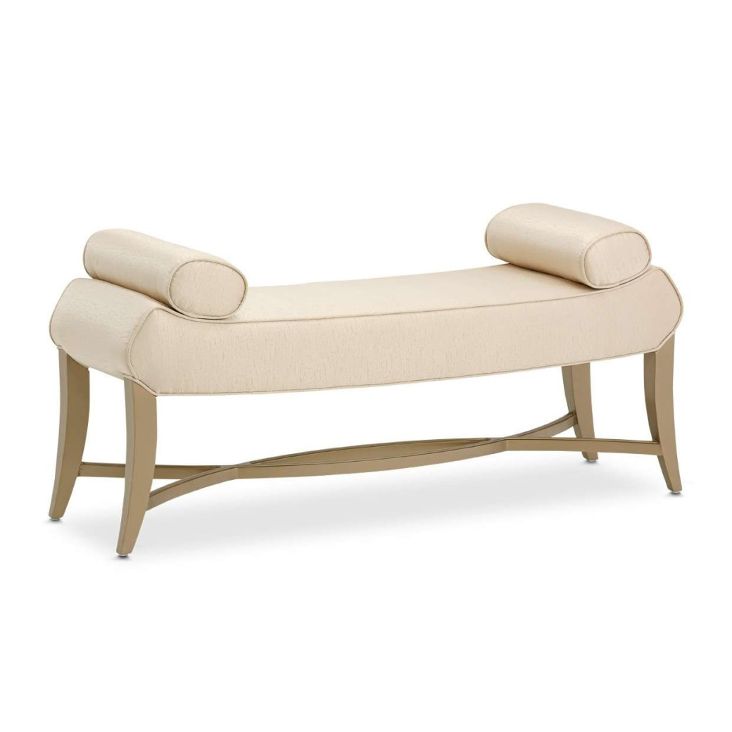 Bench Malibu Crest Crotch Mahogany Collection By Michael Amini
