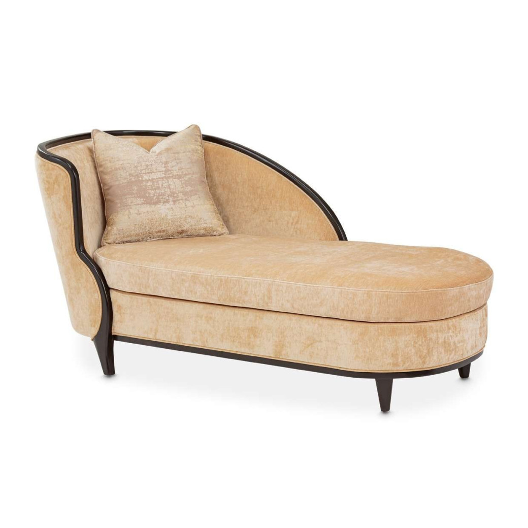 Chaise Malibu Crest Crotch Mahogany Collection By Michael Amini