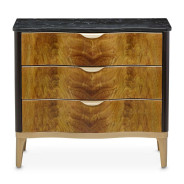 Scalloped Poster Bed (4 Pc) Malibu Crest Crotch Magohany Collection By Michael Amini